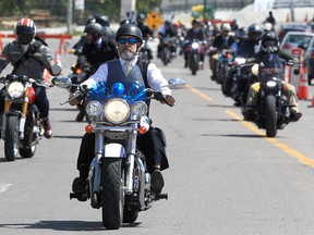 Calgary motorcyclists don Sunday best for men’s health fundraiser