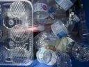 Plastics are seen being gathered for recycling at a depot in North Vancouver on June, 10, 2019. 